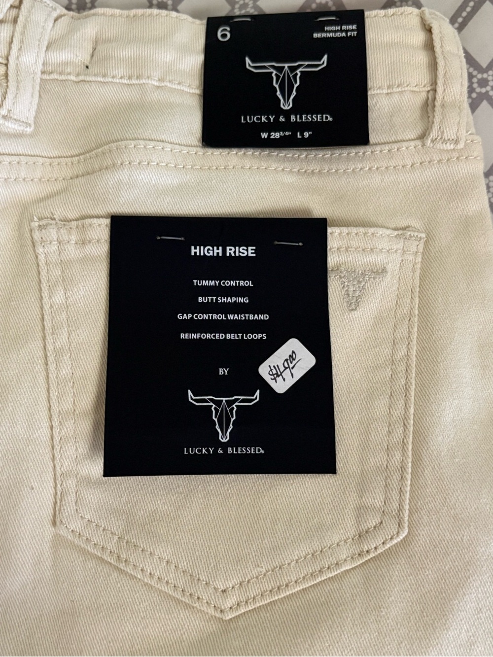 Lucky & Blessed•Distressed Bermuda Shorts - Picture 3 of 6